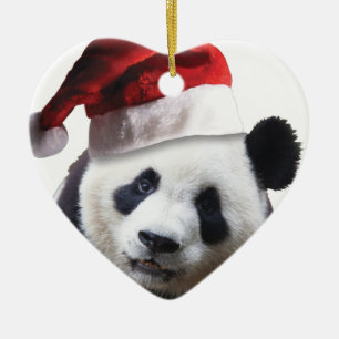 Ornamento De Cerâmica Urso de Panda de Natal