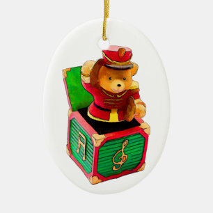 Ornamento De Cerâmica Urso de ursinho Jack in the Box