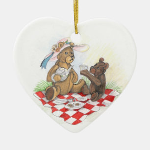 Ornamento De Cerâmica Urso de ursinho Picnic~ornament