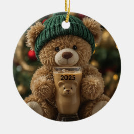 Ornamento De Cerâmica Urso-ista Frio Urso de Pelúcia