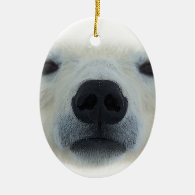 Ornamento De Cerâmica Urso Polar (Frente)