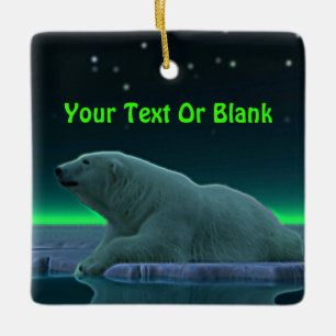 Ornamento De Cerâmica Urso polar da borda do gelo