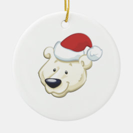 Ornamento De Cerâmica Urso Polar de Natal
