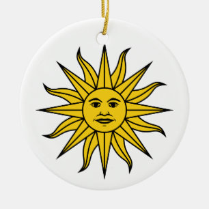 Ornamento De Cerâmica Uruguai Sol de Mayo