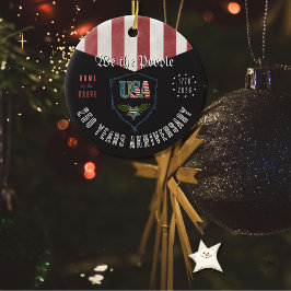 Ornamento De Cerâmica US 250 Home of the Brave Eagle