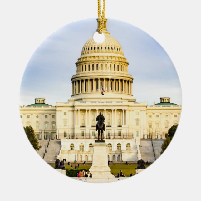 Ornamento De Cerâmica US Capitólio Building (Frente)