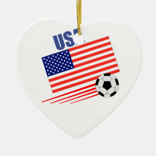 Ornamento De Cerâmica USA Soccer Team