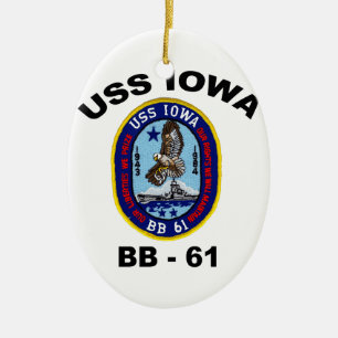 Ornamento De Cerâmica USS Iowa BB-61