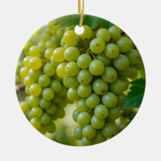 Ornamento De Cerâmica uvas verdes frescas