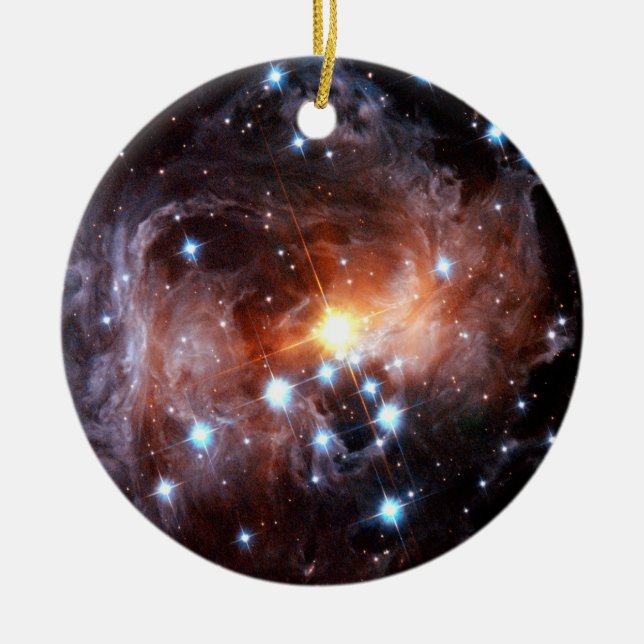 Ornamento De Cerâmica V838 Foto da Supergigante Estrela Vermelha Monocer (Frente)