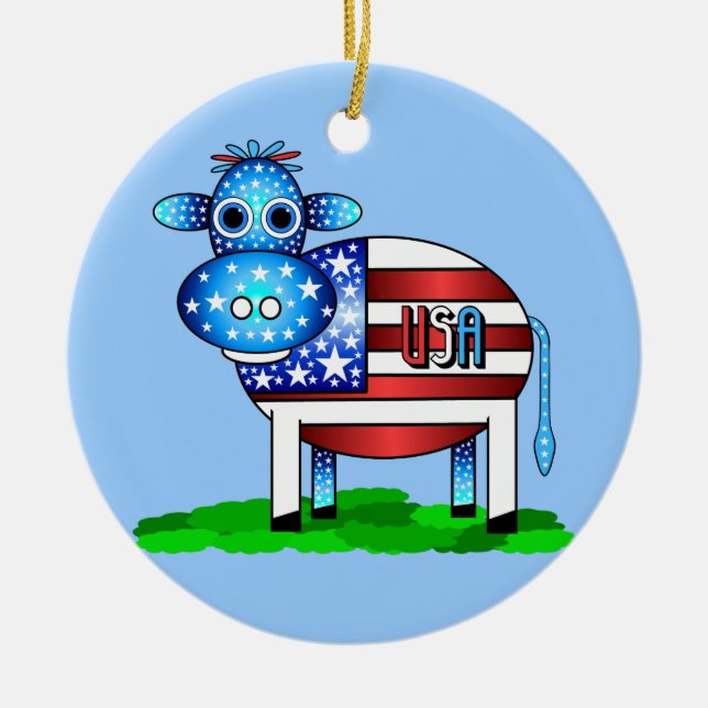 Ornamento De Cerâmica vaca (Frente)