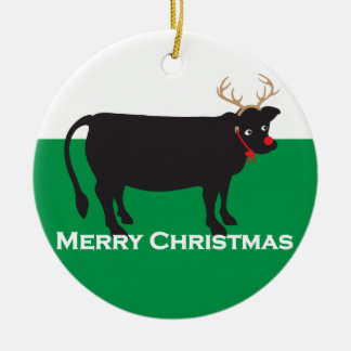 Ornamento De Cerâmica Vaca de Natal