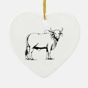 Ornamento De Cerâmica Vaca do Brahman
