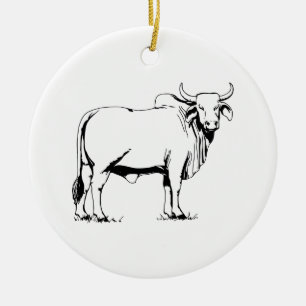 Ornamento De Cerâmica Vaca do Brahman