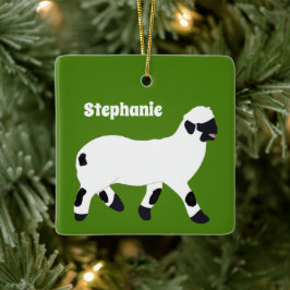 Ornamento De Cerâmica Valais Blacknose Sheep Personalizado Farmers