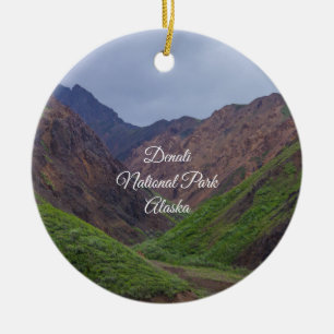 Ornamento De Cerâmica Vale no rio Toklat Souvenir, de Denali