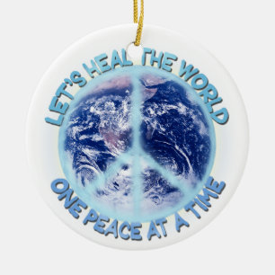 Ornamento De Cerâmica Vamos curar o mundo