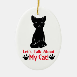 Ornamento De Cerâmica Vamos Fala Sobre Meu Gato