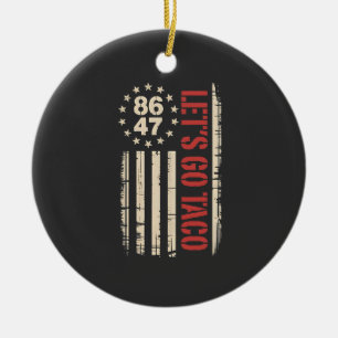 Ornamento De Cerâmica Vamos Ir Taco de Taco Sempre Desaparece