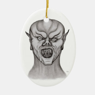 Ornamento De Cerâmica Vampiro