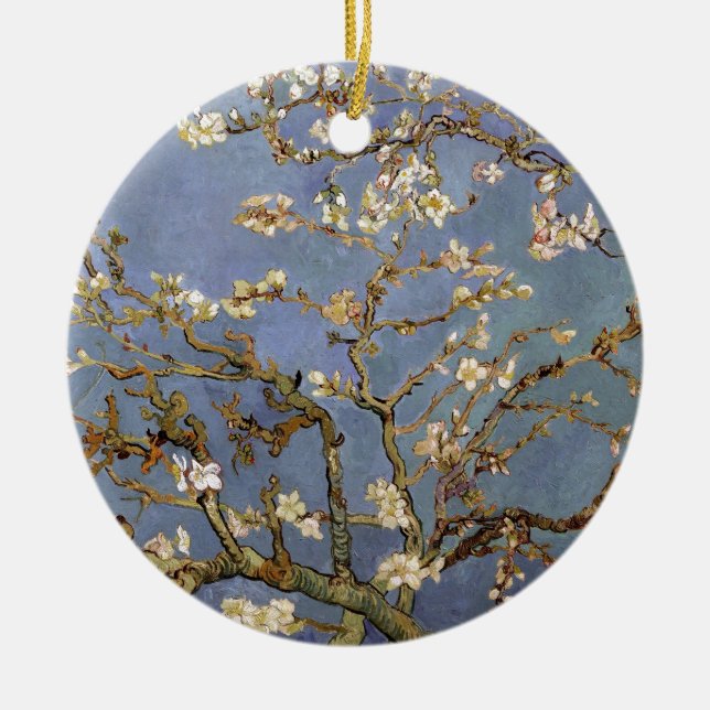 Ornamento De Cerâmica Van Gogh Almond Blossom (Frente)