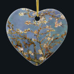 Ornamento De Cerâmica Van Gogh Almond Blossom<br><div class="desc">Vincent Van Gogh Nature Painting Series - Almond Blossom em tons azuis</div>