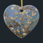 Ornamento De Cerâmica Van Gogh Almond Blossom<br><div class="desc">Vincent Van Gogh Nature Painting Series - Almond Blossom em tons azuis</div>