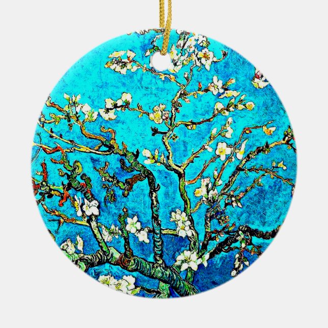 Ornamento De Cerâmica Van Gogh - Almond Blossoms (Frente)