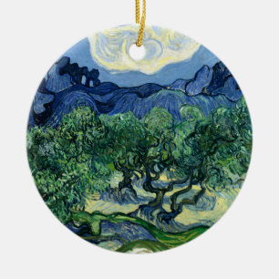 Ornamento De Cerâmica Van Gogh As Oliveiras Pintura Paisagem
