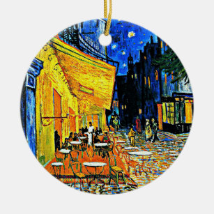 Ornamento De Cerâmica Van Gogh - Cafe Terrace, famosa pintura
