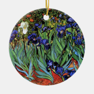 Ornamento De Cerâmica Van Gogh Irises (F608) Vintage Fine Art
