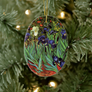 Ornamento De Cerâmica Van Gogh Irises, Vintage Garden, Belas Artes