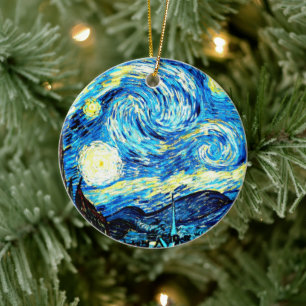 Ornamento De Cerâmica Van Gogh, Starry Night,