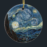 Ornamento De Cerâmica Van Gogh Starry Night<br><div class="desc">Vincent Van Gogh Starry Night,  obra-prima,  trabalho de arte de vintage em produtos modernos do Zazilicious</div>