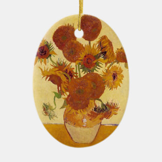 Ornamento De Cerâmica Van Gogh Sunflower (F454) Vintage Fine Art