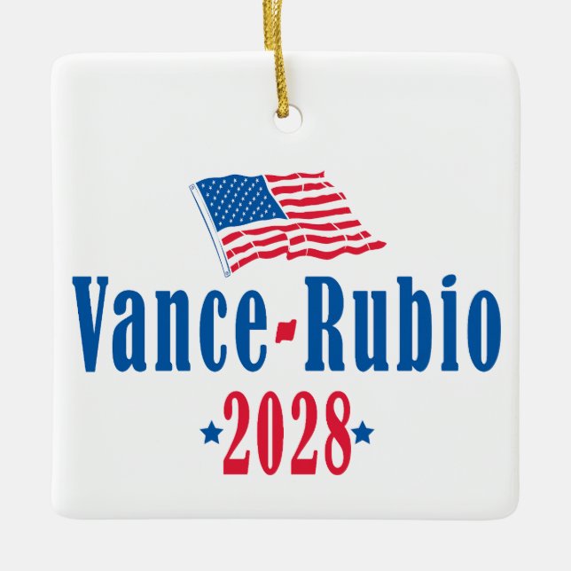 Ornamento De Cerâmica Vance Rubio 2028 (flag) (Frente)