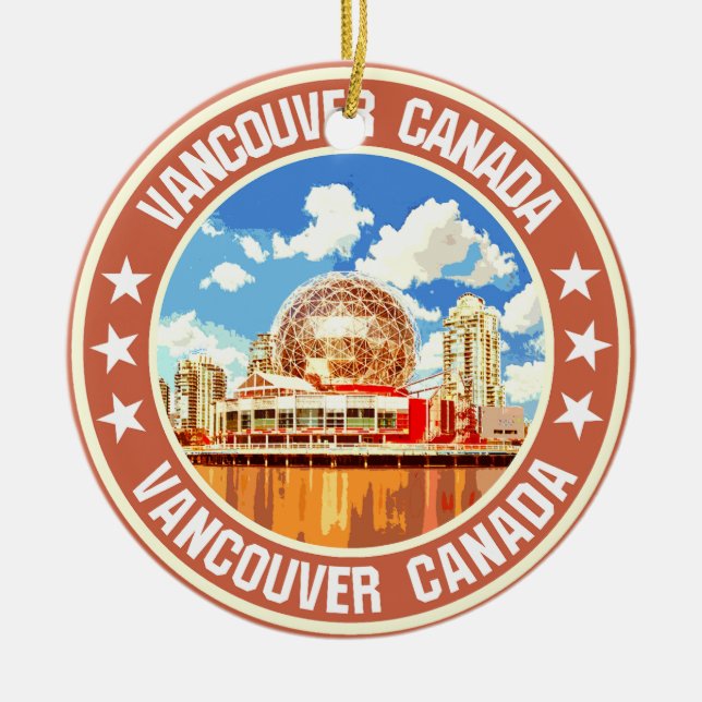 Ornamento De Cerâmica Vancouver (Frente)