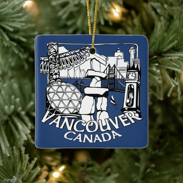 Ornamento De Cerâmica Vancouver Canadá Ornament Personalizado Souvenir (Árvore)