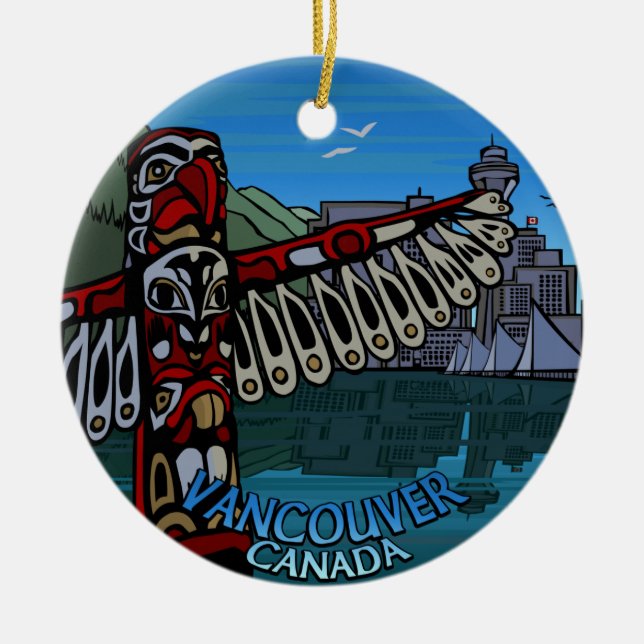 Ornamento De Cerâmica Vancouver Canadá Ornament Personalizado Vancouver (Frente)