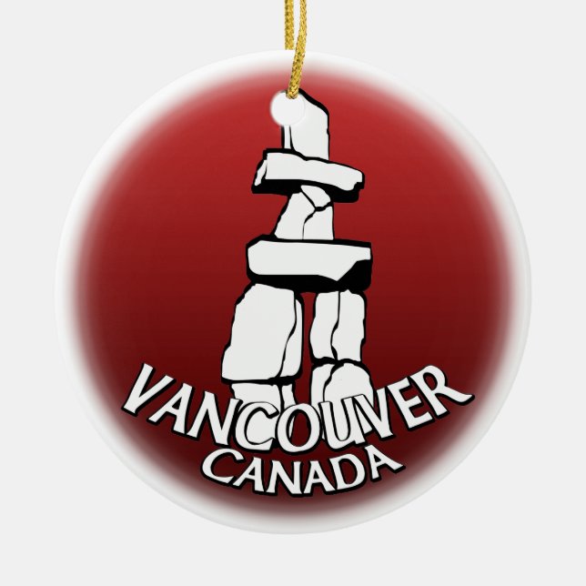 Ornamento De Cerâmica Vancouver Ornament Personalizado Vancouver Souveni (Frente)