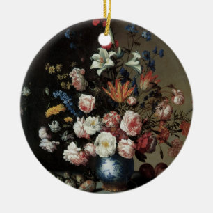Ornamento De Cerâmica Vaso de Flores junto à Janela, Balthasar van der A