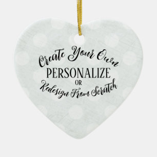Ornamento De Cerâmica Vazio personalizável - Crie o seu