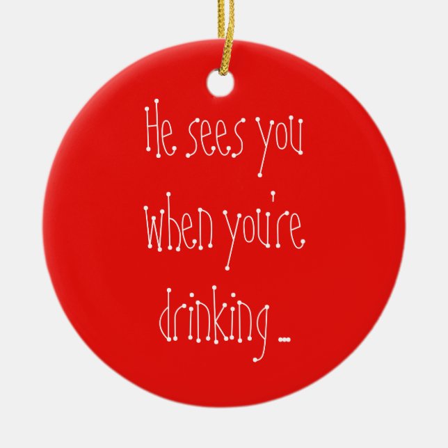 Ornamento De Cerâmica Vê-o Ornament (Frente)