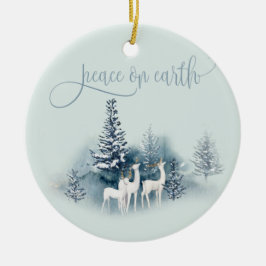 Ornamento De Cerâmica Vedante de Woodland Watercolor