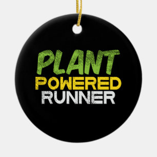 Ornamento De Cerâmica Vegan - Runner Powered