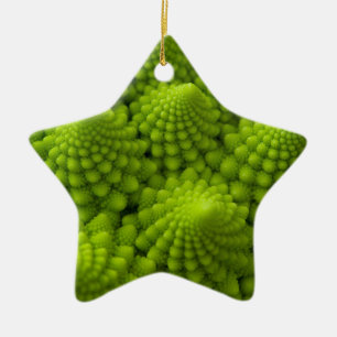 Ornamento De Cerâmica Vegetal do Fractal dos brócolos de Romanesco
