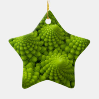 Ornamento De Cerâmica Vegetal do Fractal dos brócolos de Romanesco