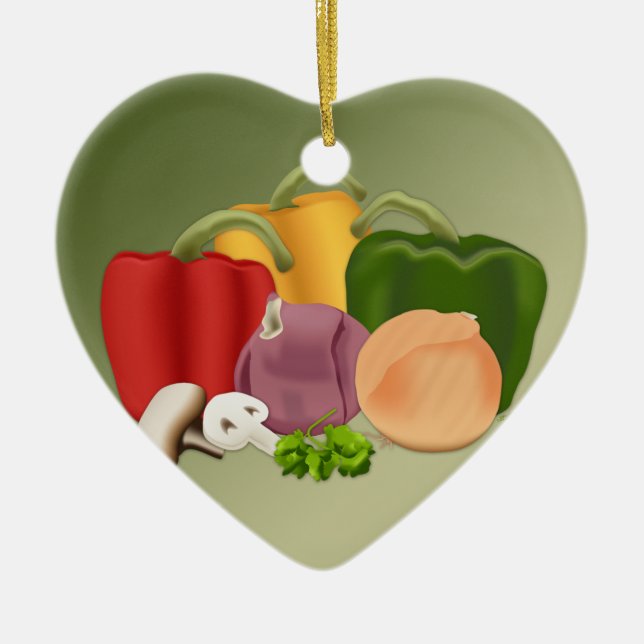 Ornamento De Cerâmica Veggies (Frente)