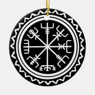 Ornamento De Cerâmica Vegvisir Compass Náutico