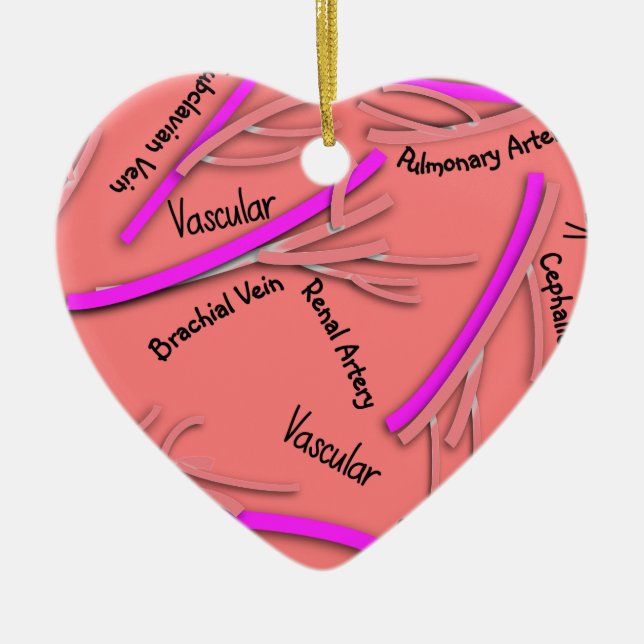 Ornamento De Cerâmica Veias Vasculares e Artérias #58 (Frente)